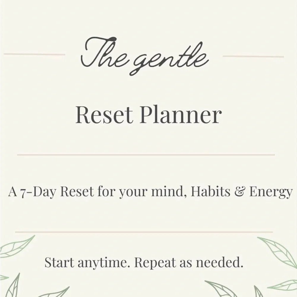 7 day Digital reset planner